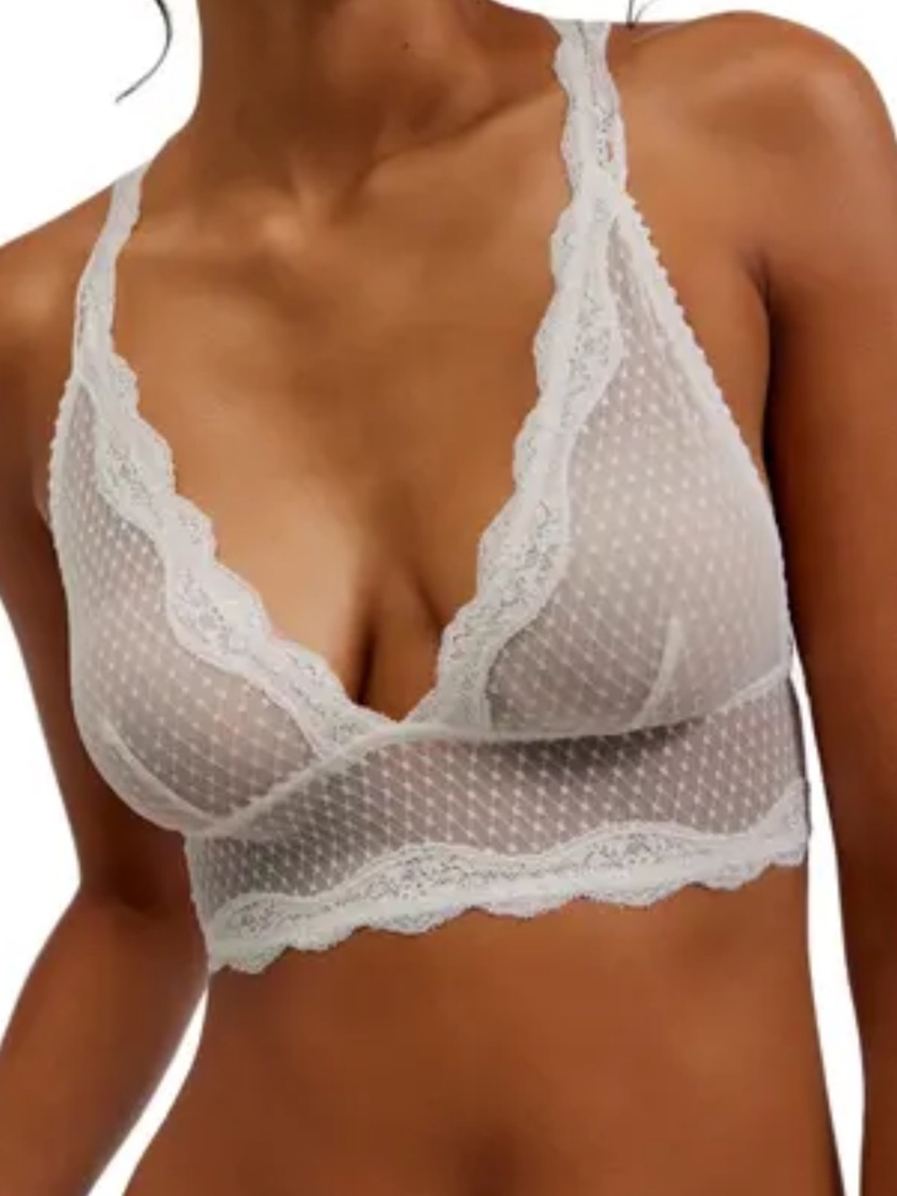 Free People | FP Intimately Midweek Polka Dot Ivory Bralette Sz M